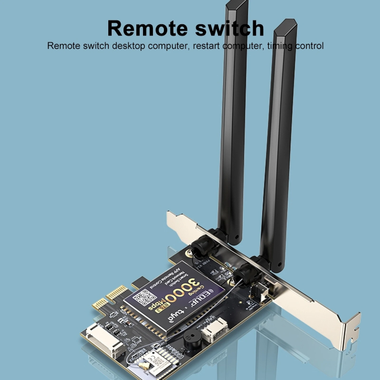 EDUP-Placa de Rede de Controle Remoto, AX200SW, 3000Mbps, On and Off Network, Computador