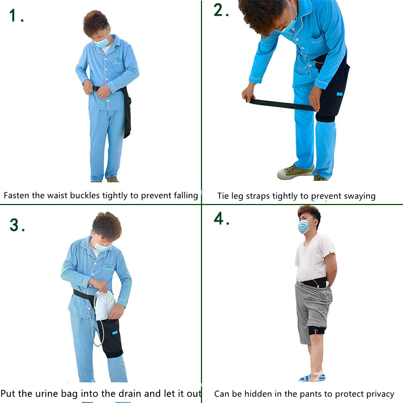 Urine Collection Bag Fixed External BagBladder Ostomy Urinary Bag Storage Drainage Bag Adults Urinal Elderly Urinary Trousers