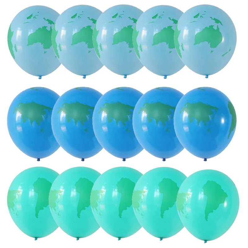 50/100pcs 12inch Earth Latex Balloon Map Theme Birthday Party Wandering Space Planet Wedding Decor Earth Day Balloon Supplies