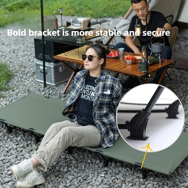 Outdoor Camping Military Bed Ultra Light Aluminum Alloy Portable Folding Bed Breathable and Sturdy for Outdoor Exploration