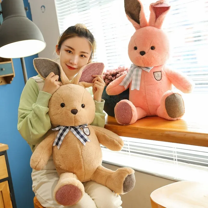 Big Size Kawaii Rabbit Doll Baby Soft Plush Toys for Children Appease Sleeping Crib Stuffed Animal for Infants Birthday Gift