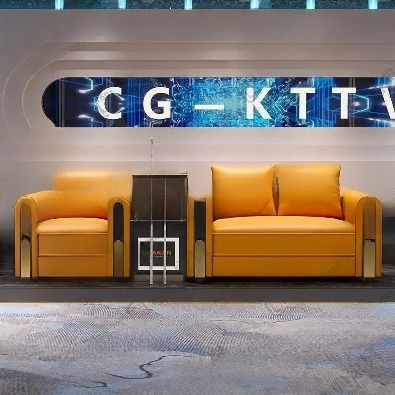 High-end viewing chair, billiard hall, sitting area, sofa, coffee table, box, floor style, creative sofa, card seat