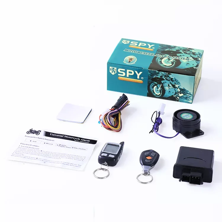 SPY 2 Way Motorcycle Alarm Remote Control Start Cyclone with Remote Start