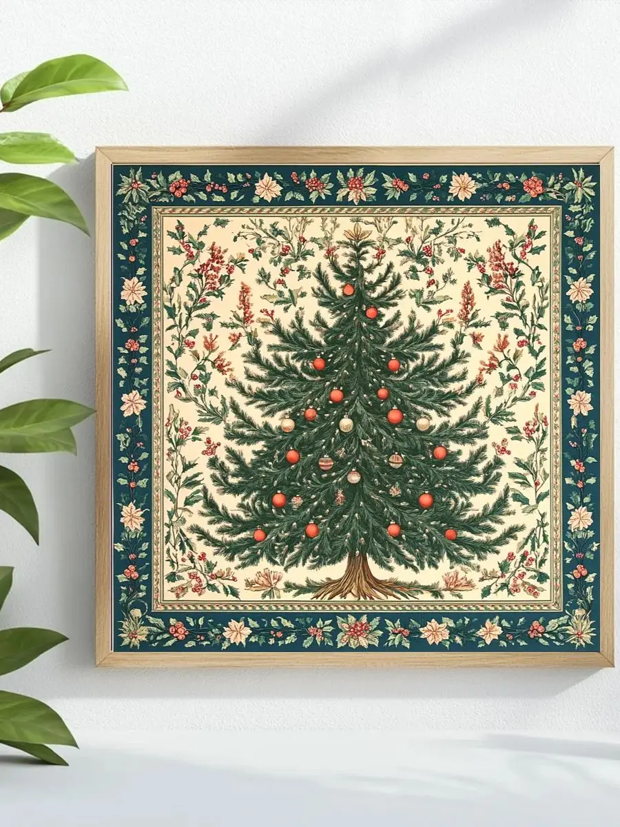 Weihnachtsbaum Kreuzstich-Set DIY 11CT/14CT Stickerei Neuerscheinung Vollständiges Stickerei-Bastelset – Detail 1