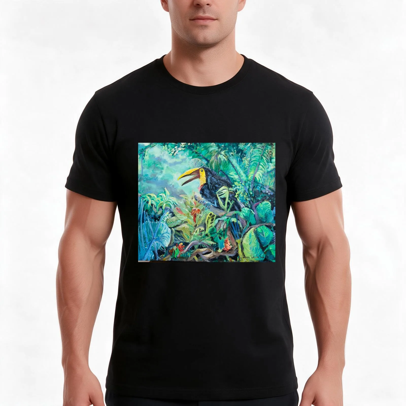 Chestnut Mandible Toucan in Ecuador T-Shirt Summer Casual Cotton Tee Oversized Streetwear Tops Vintage Graphic Print