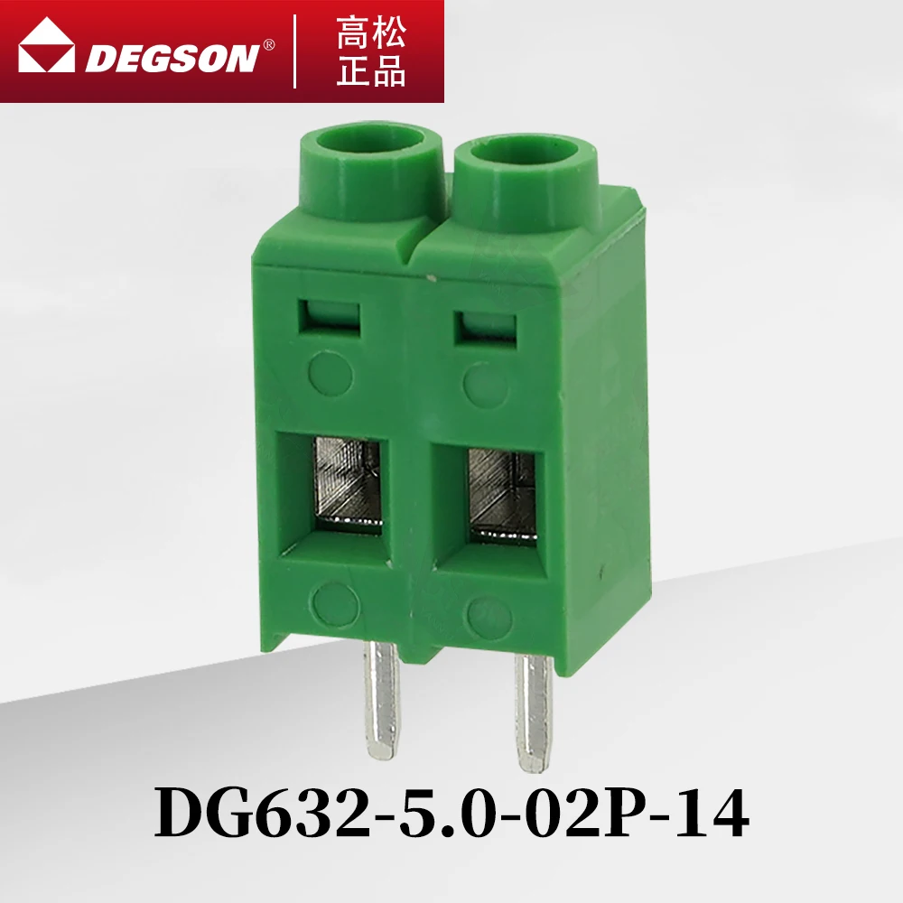 10Pcs DEGSON DG632-5.0-02P-03P-14-00ZH Screw Type PCB Terminal Blocks Connectors Phoenix Contact 5.0mm 2PIN-12PIN 250V 24A