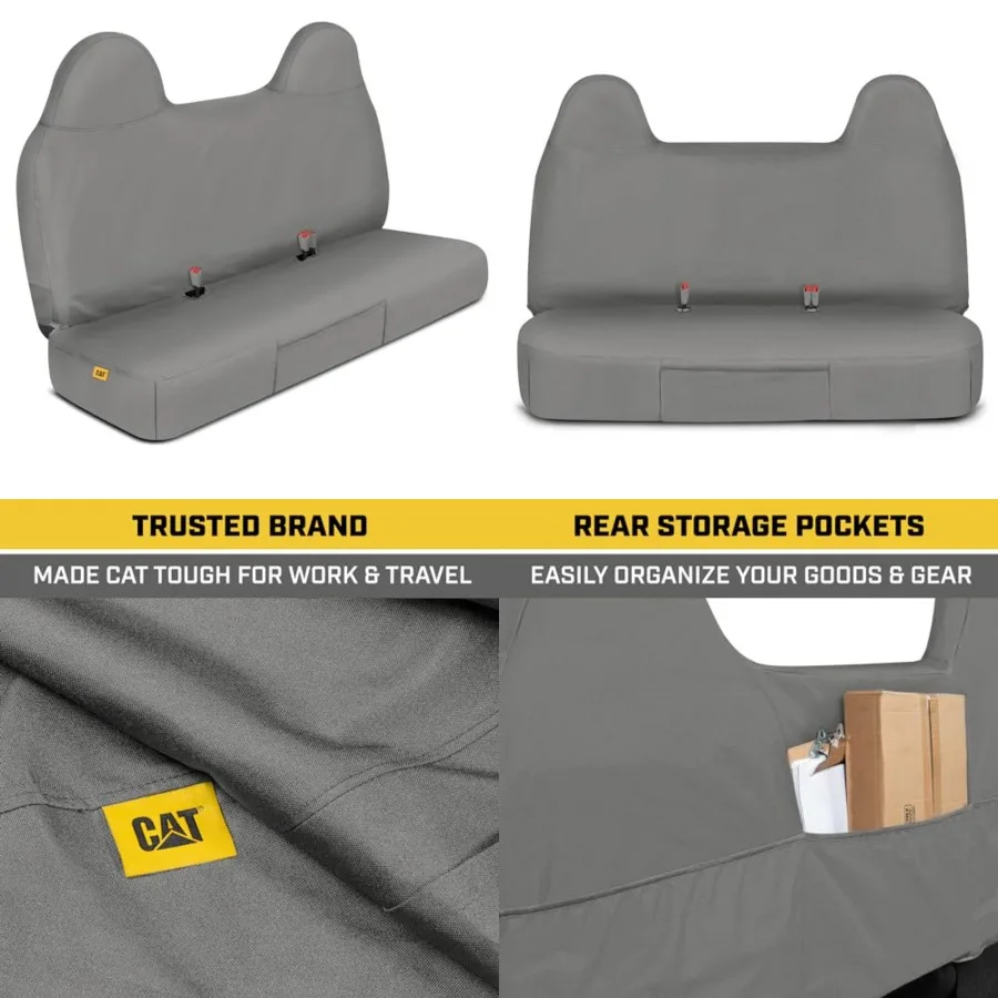 

Custom Fit Front Bench Seat Cover for Ford F250/ F350/ F450/ F550 1999-2007 - Durable Oxford Truck Seat Cover with Utility Pock