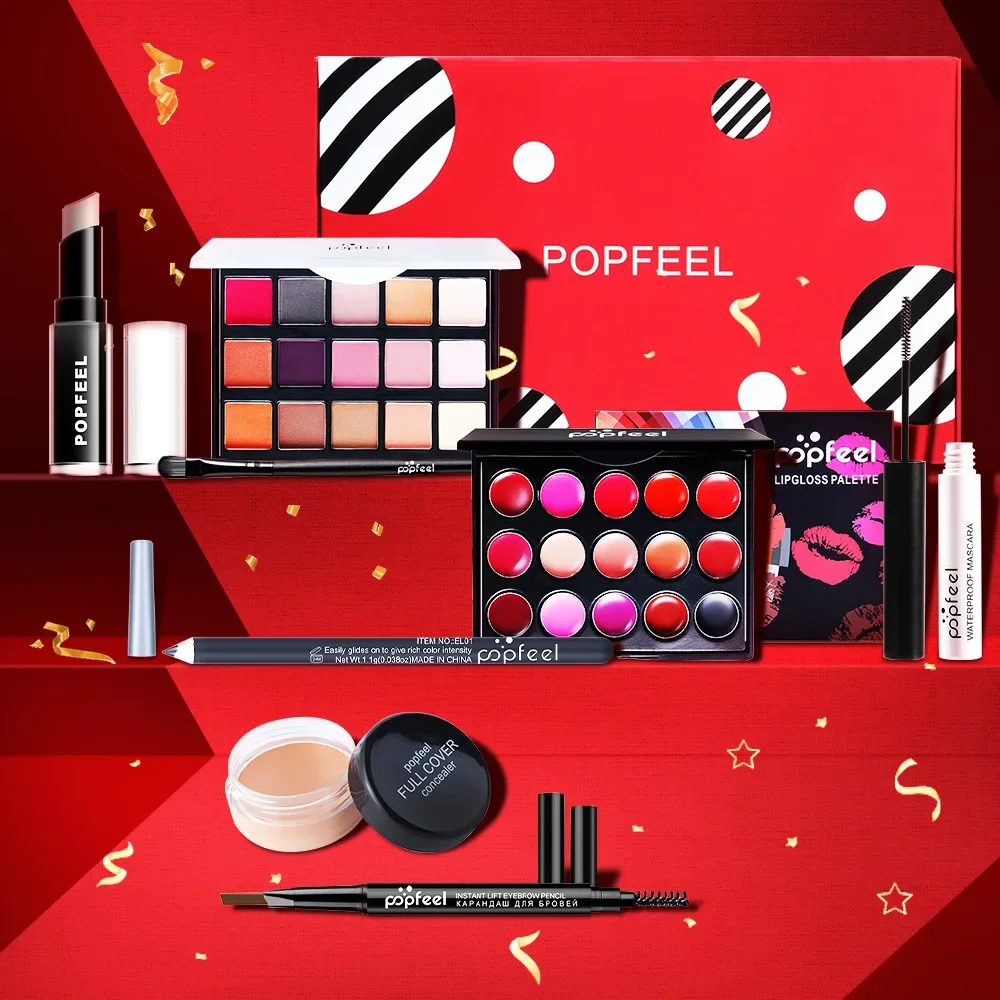

Best-Selling Popfeel Makeup Kit Full Set All in One Eye Shadow Palette Bronzer,Contour Powder Luxe Sets Gifts Women Cosmetic New