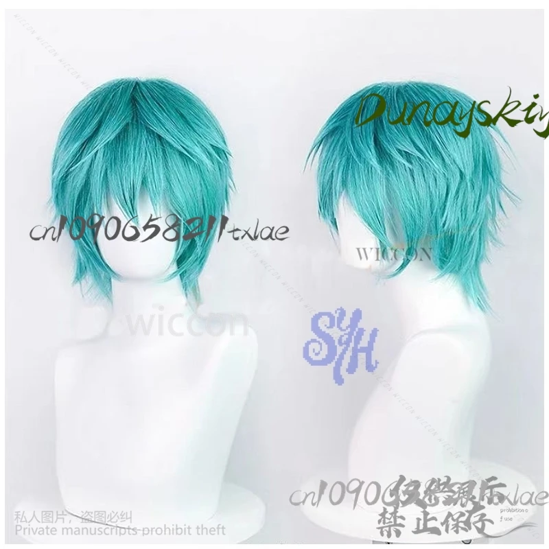 Saja Boy Baby Huntrix KPop Demon Hunters Cosplay Y2K peluca de moda pelo corto azul verde Cos Jirai Kei resistente al calor Halloween