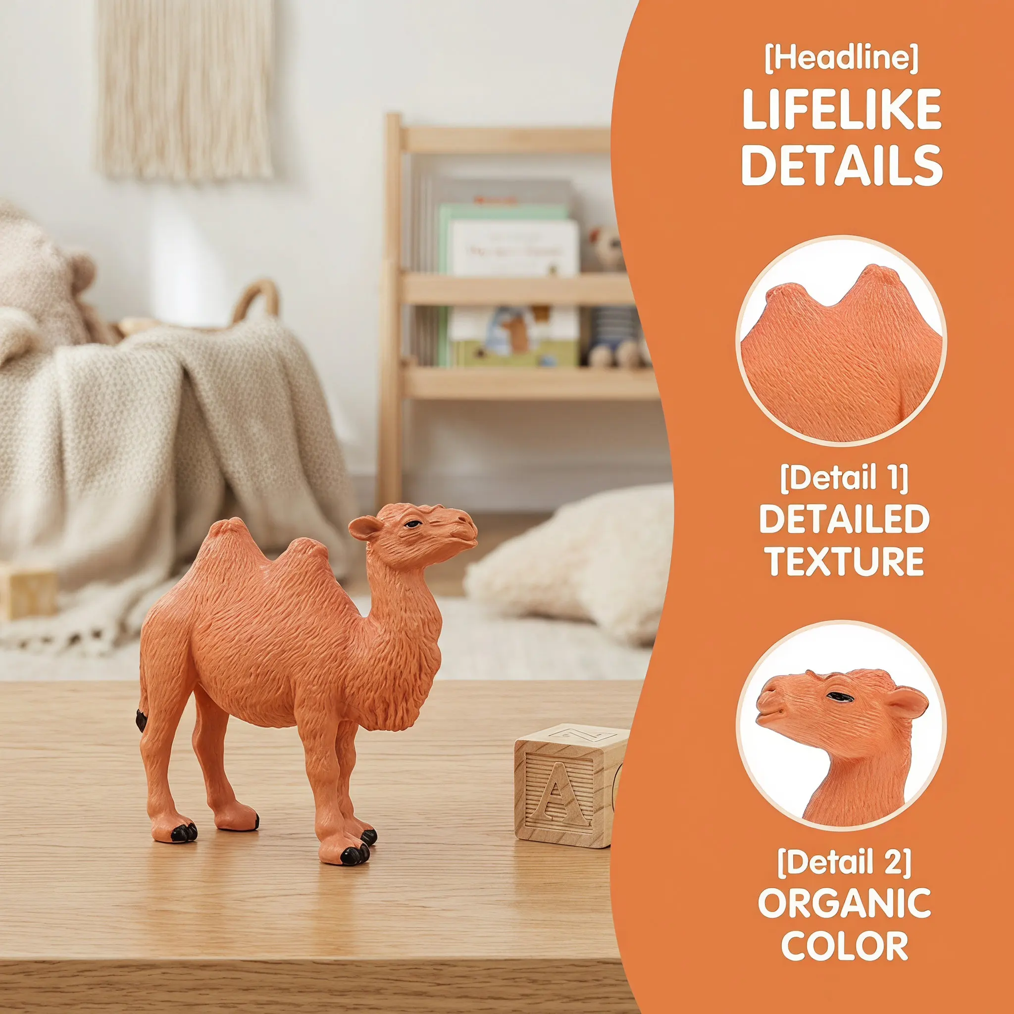Home Office Simulator - 4Pcs Camel Animal Simulation Miniatures Premium