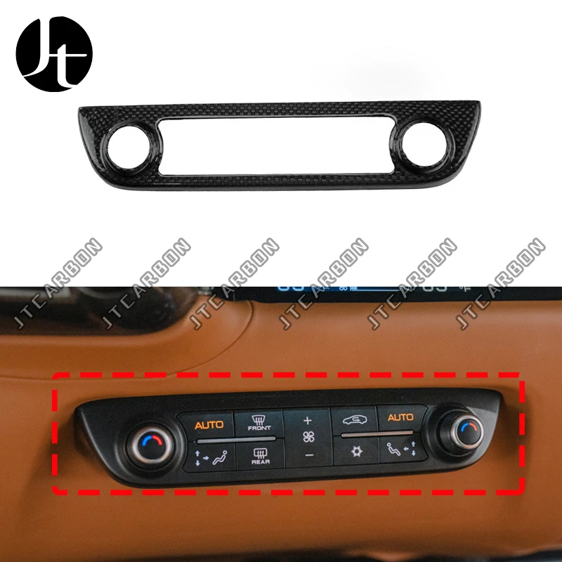 For Ferrari 812 Car Center Control Air Conditioning Button Cover Trim OEM Style Dry Carbon Fiber Interior Accessories