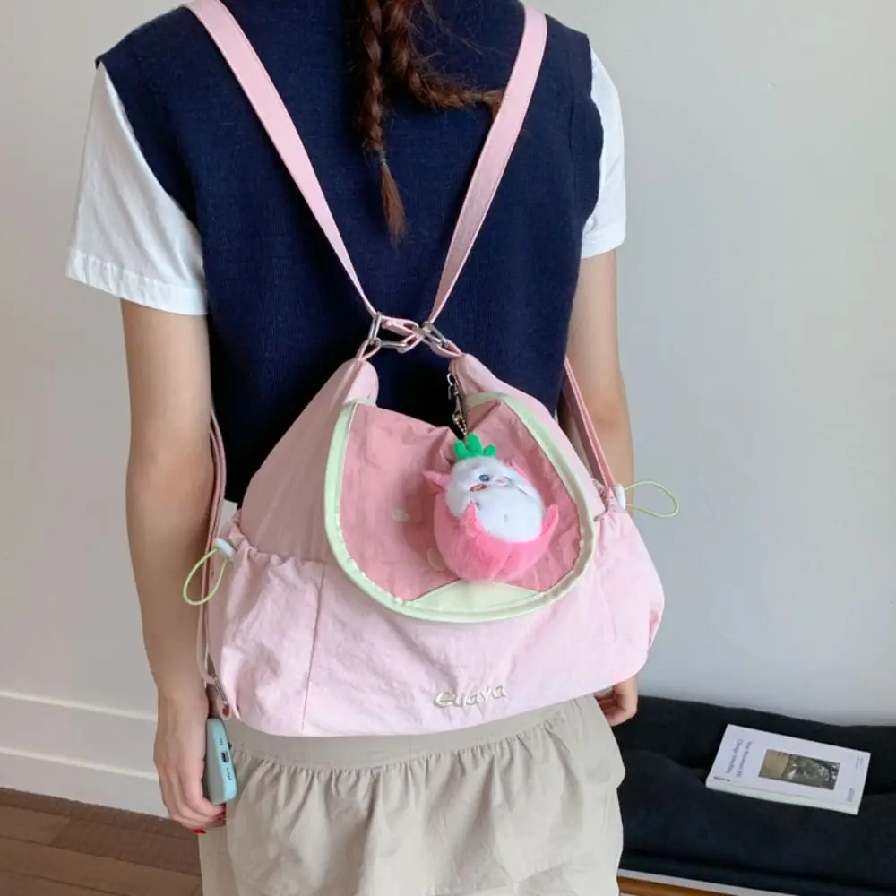 

Dopamine Color Fruit Nylon Backpack Creative Large Capacity Cloth Messenger Bag Tote Bag Korean Style Book Bag Office Worker