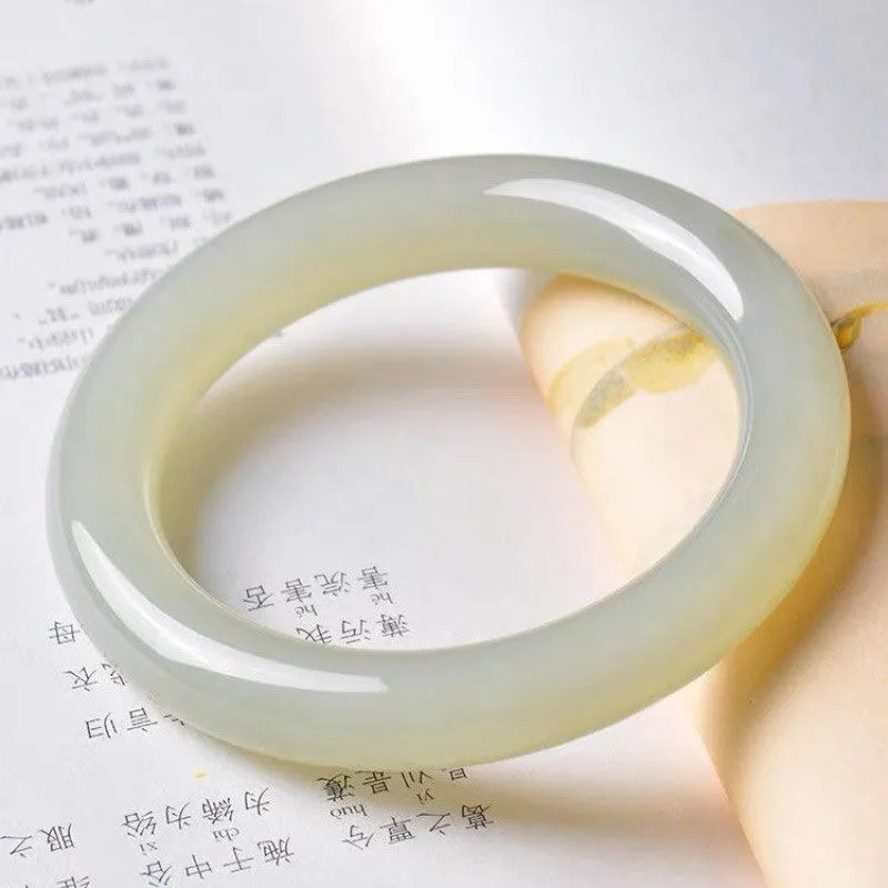 Bracelet Qingbaiyu fat round strip, Ms. Qingshui and Tian Qingyu women's fairy round strip new