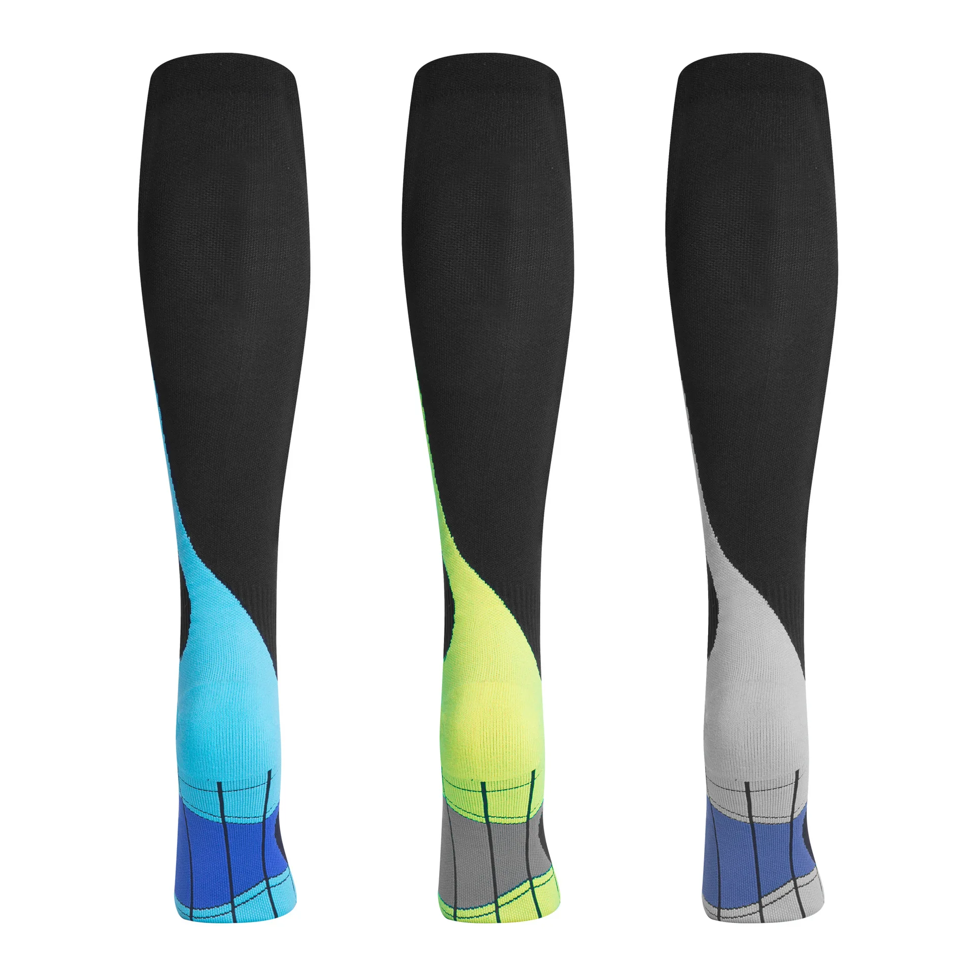 Sport Druck Socken Lange-abstand Lauf Compression Marathon Lauf Socken Rohr Gradient Compression Kalb Socken