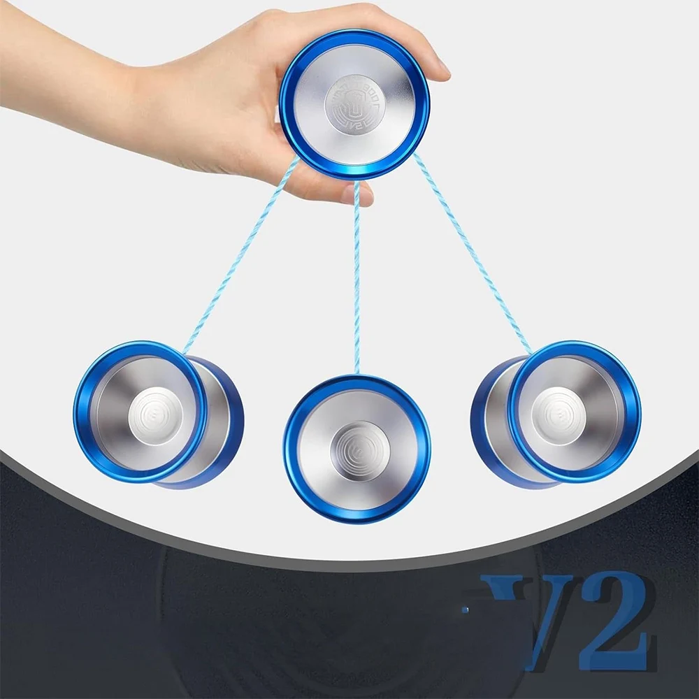 YoYo Ball Unresponsive Inlaid stainless steel ring Aluminum Alloy Advanced Fade Exquisite for Competition  Strings yoyo