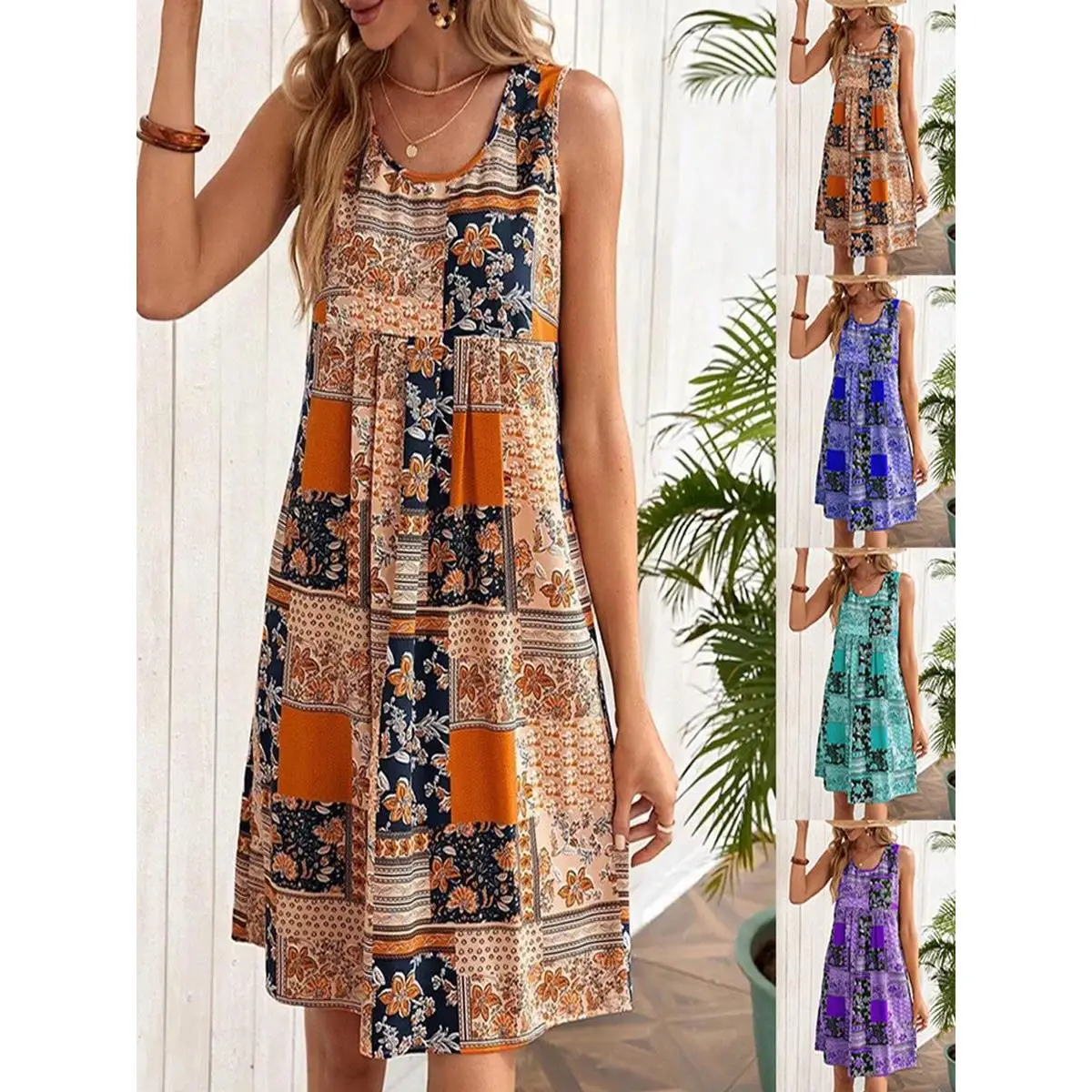 Lolita Sle T-shirt imprimé femme Dr taille moyenne jupe trapèze tissu polyester Svel été Busin décontracté Dr