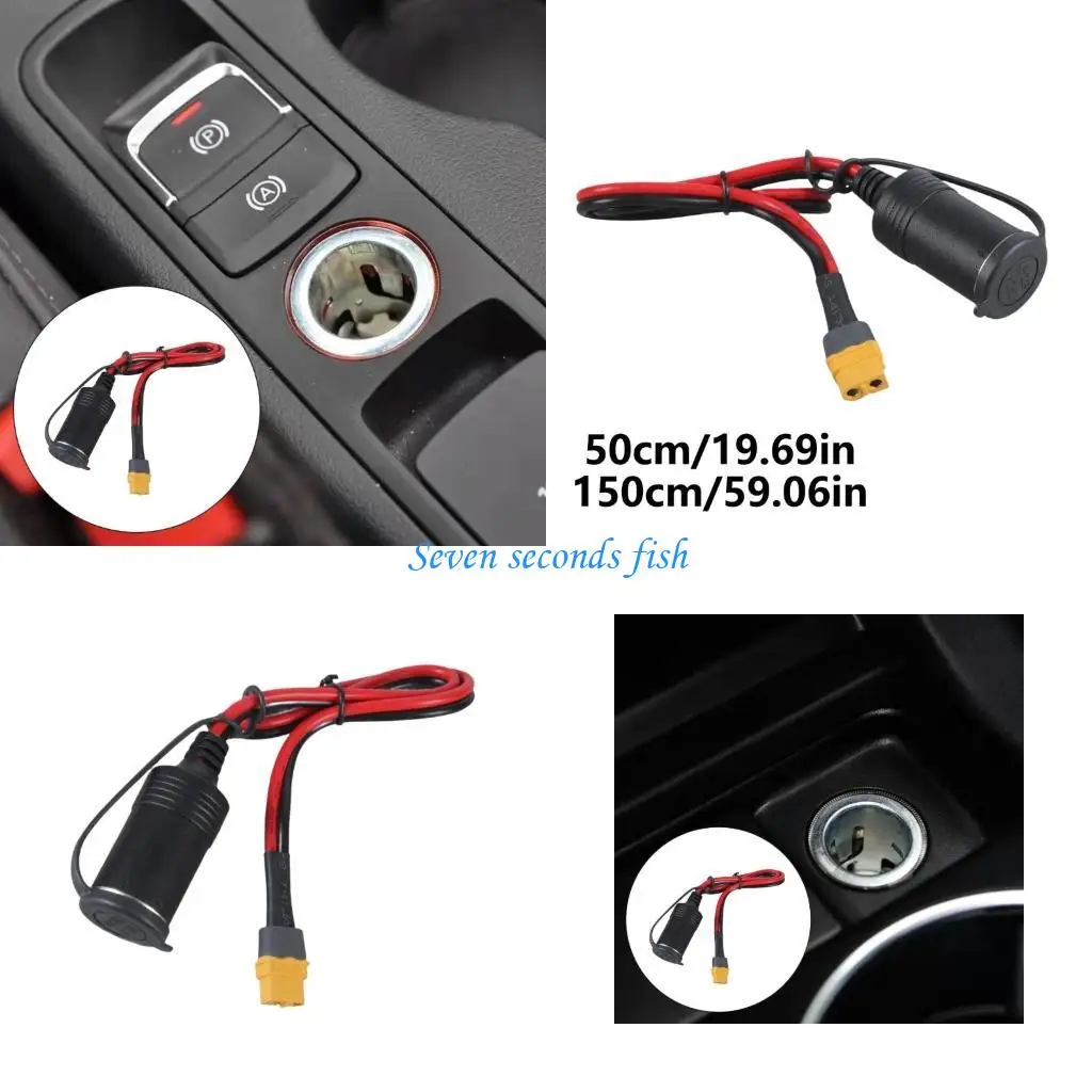 

L74B XT60 Female to Car Female Socket Car Outlet Connection Cable Wire