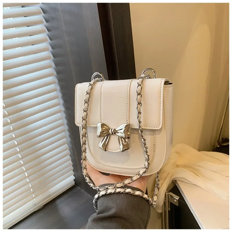 

Сумки на плечо из искусственной кожи с застежкой и бантом, Высококачественные Универсальные Сумки через плечо для женщин, Лидер продаж 2024