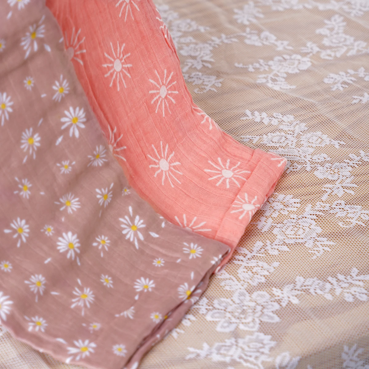 طقم مناشف أطفال ناعمة للرضع ، غطاء عربة أطفال ، بطانيات تصوير ، قماط موسلين قطني ، 2 روض