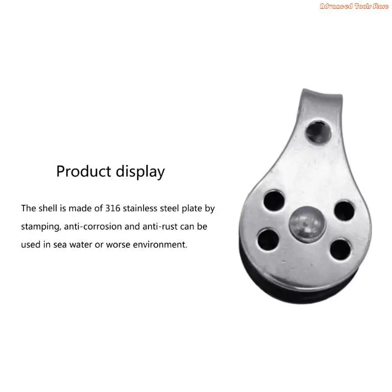 Stainless Steel Heavy Duty Steel Single Wheel Lifting Rope Pulley Block Exercise Equipment Handling Tools W91B