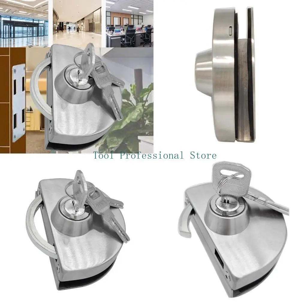 57QF Glass Display Cabinet/Showcase Locks Lock Stainless Steel Lock مع قفل حمام غرفة الدش الرئيسية سهلة الإقرار