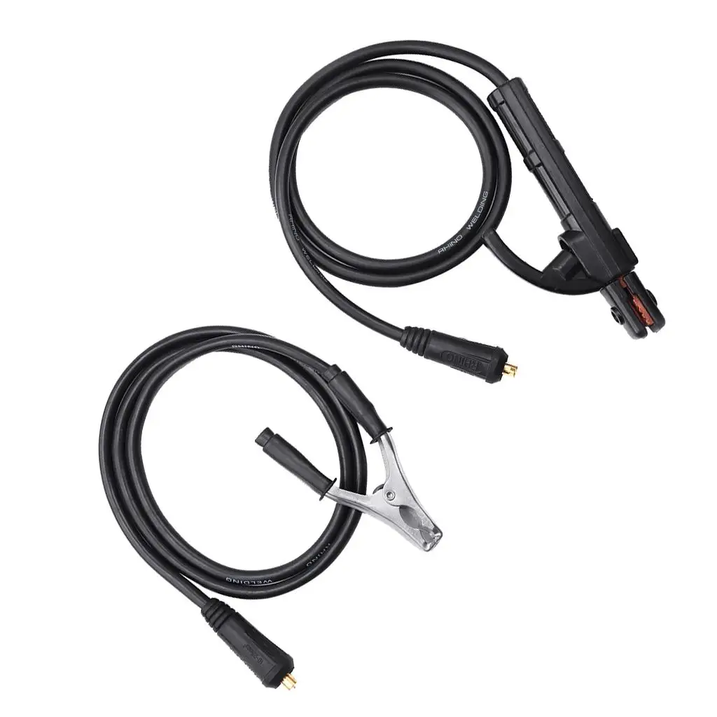 300A Ground Welding Clamp Black+sliver 59.06inch Copper + ABS Handle with special insulation heat