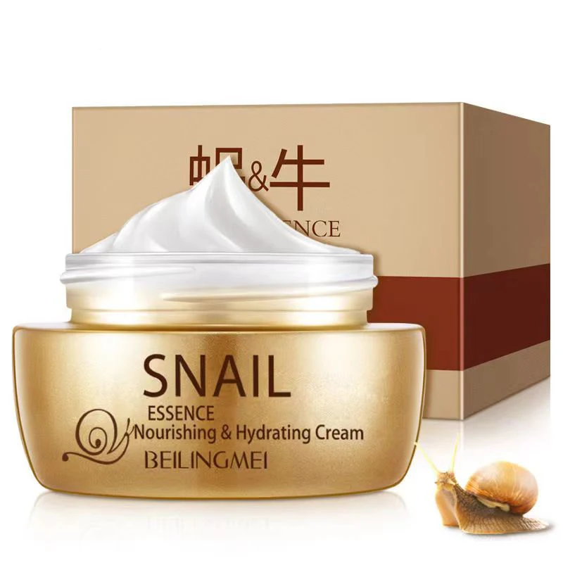 50G Snail Essence ครีมบำรุงผิวหน้า Moisturizing Oil Control กระจ่างใส Tender Face Lighten ขาวนุ่ม Repair Skin Care