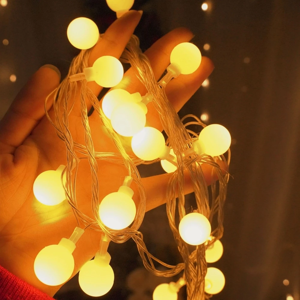 1PC 3M20LED USB Small White Ball Light String, LED Fairy Light, Suitable For Indoor, Festival, Wedding, Party Decoration