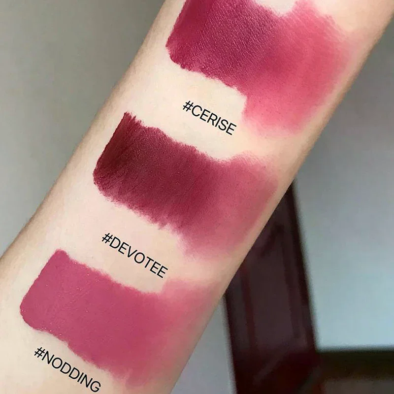 Cappuvini Matte Velvet Lip Glaze Moisturizing Smooth Long-Lasting Lipstick Non-stick Cup Easy To Apply Makeup Lip Gloss Women