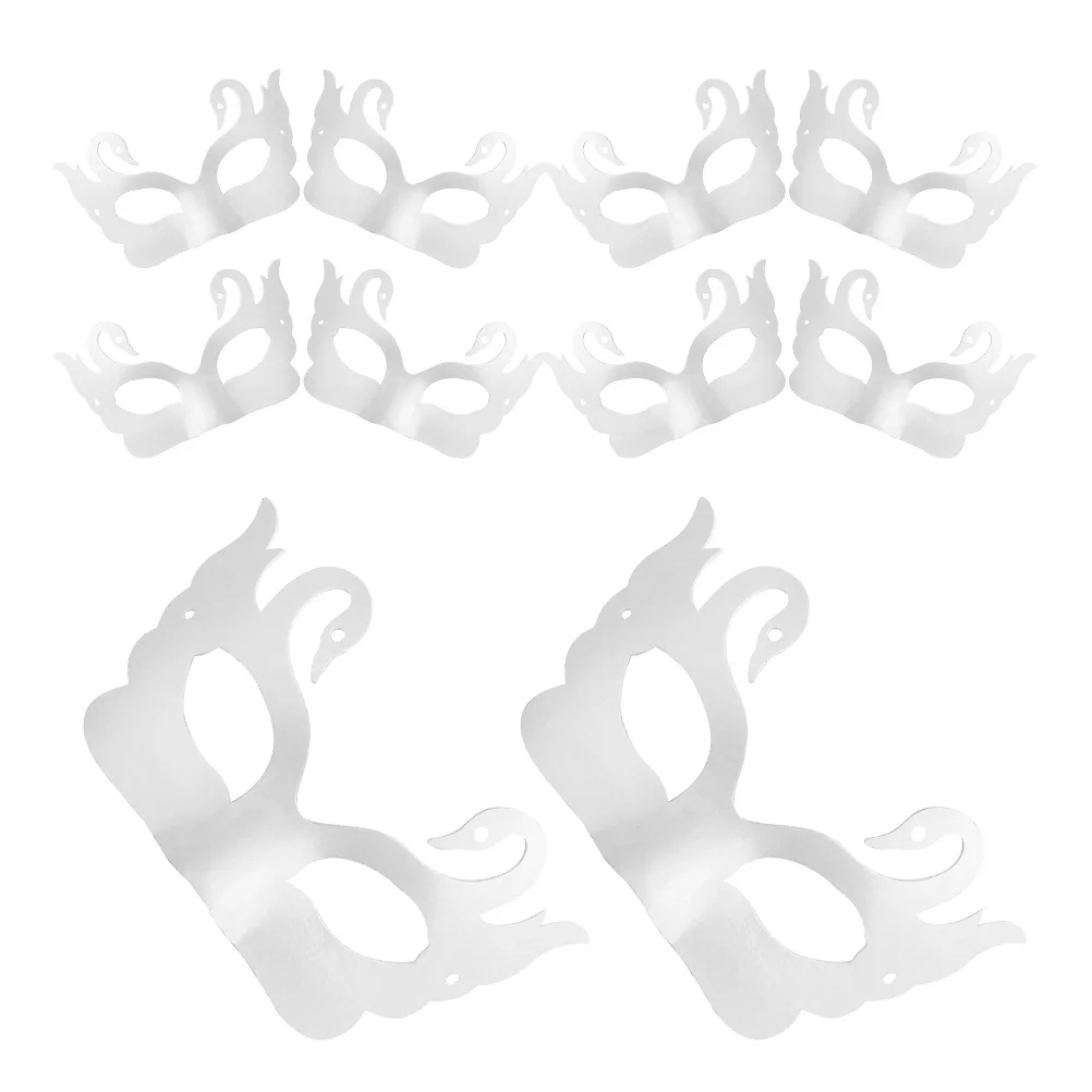 

10 Pcs Dragon Pattern Mask Blank Hand Drawn Decorative Manual Glasses DIY Paintable
