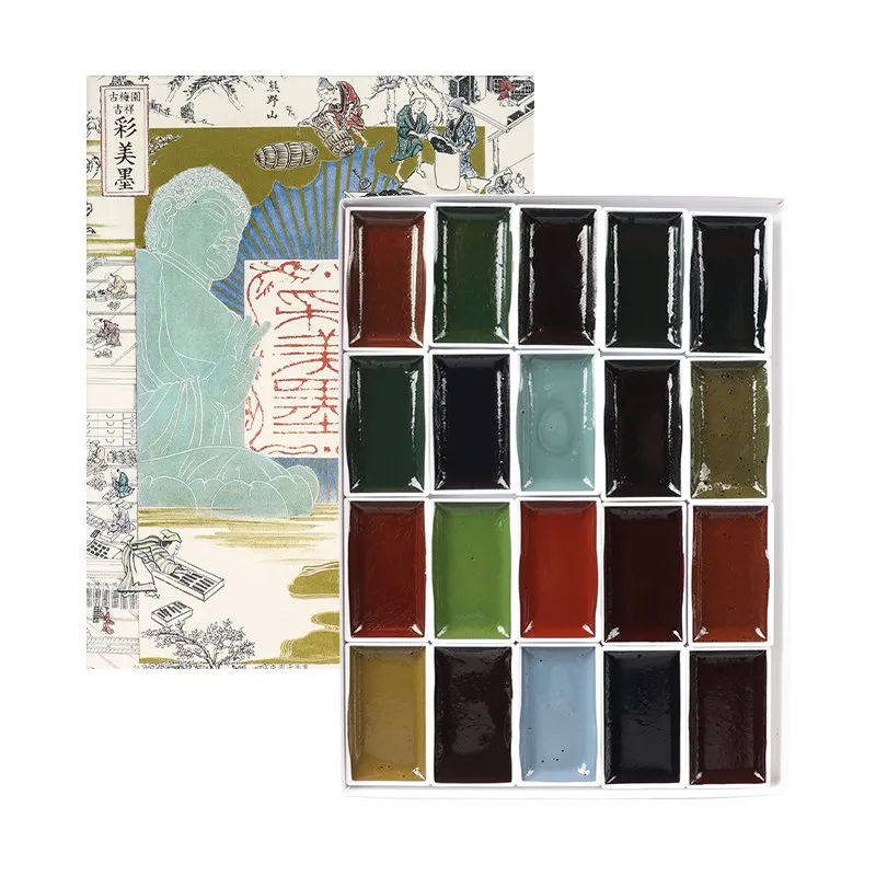 

Японская акварельная краска Kissho Original Solid, 20 цветов, классический акварельный пигмент, профессиональные художественные принадлежности для рисования