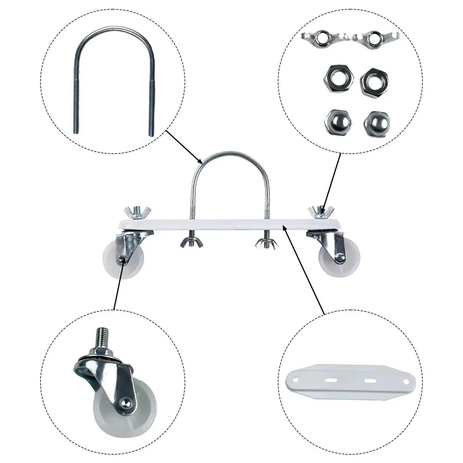 Durable Casters Stand Heater Bracket For House Hydroelectric Oil Ting Pulley Bracket Special Mobile 2pcs Apartment
