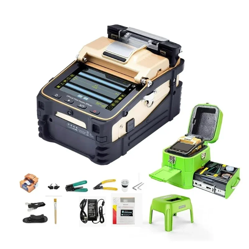 

Signal fire Optical Fiber Fusion Splicer, w/5 Inch Digital LCD Screen, Optical Fiber Cleaver Kit, Ai-8C Splicing 6S Heating 15S