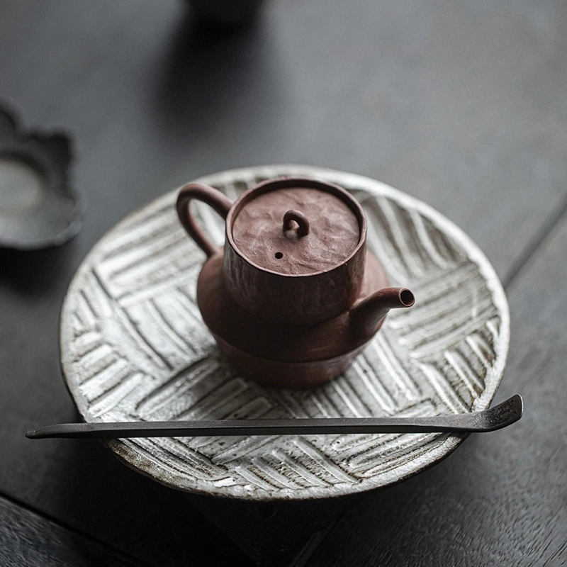 

Yishi tea talk, hand-squeezed downhill mud purple sand teapot, kung fu tea set Nanman burning urgent whisker naked burnin