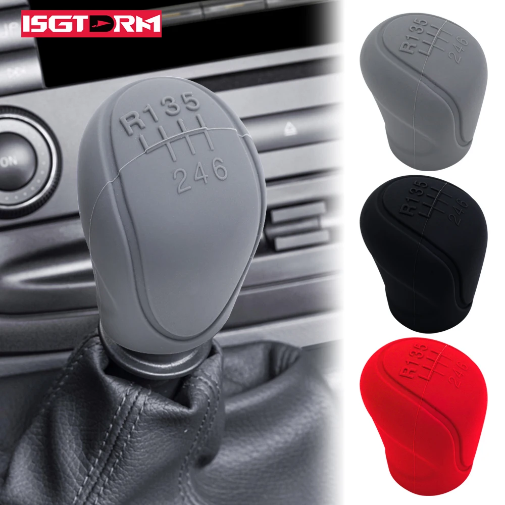 Car Silicone Gear Shift Knob Cover Gear Shift Non-Slip Grip Handle Protective Covers Manual 6-speed Car Interior Accessories