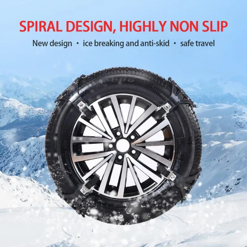 2024 For Mud Ice Roadway TPU Thickened Emergency Tool Car Tire Anti-skid Chain Wheel Snow Chains Adjustable Snow Chain