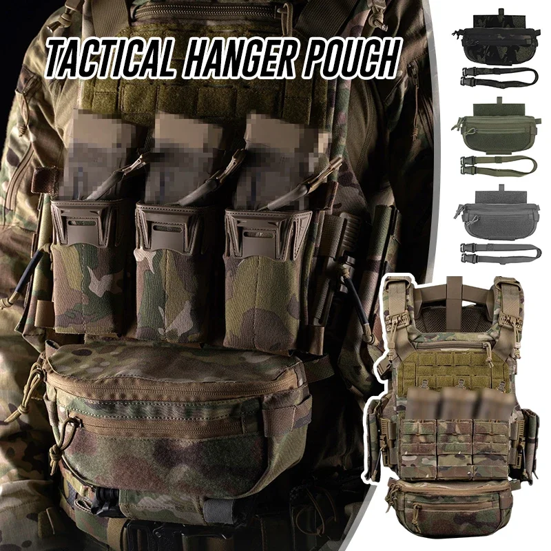 

Tactical Hanger Pouch Compact Abdominal Dangler Pack Quick Release Shoulder Bag Integrates Hunting Vest Plate Carrier Wholesale