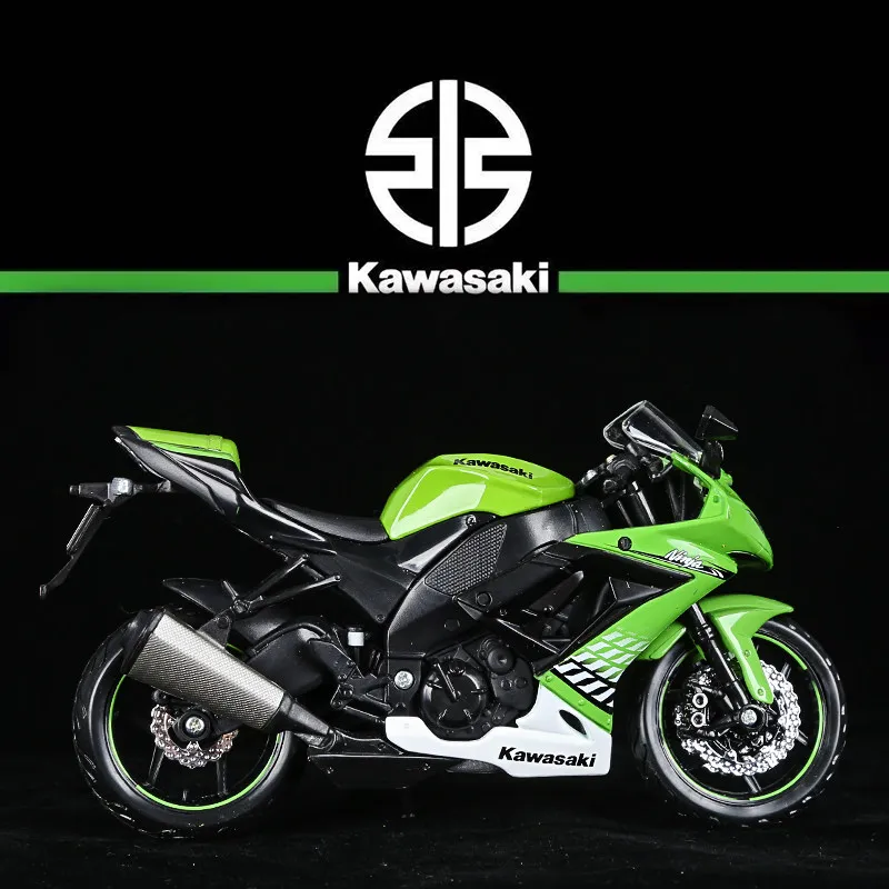 

Genuine Maisto Cars Toys For Collector Motorcycle Toy Model Alloy Ornament Collection Ornament 1:12 Kawasaki Ninja ZX-10R Green