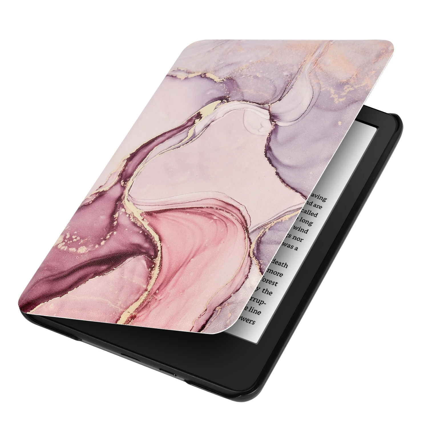 For Kindle 11th RS23CV Smart Case with Hand Strap Painted PU Leather Cover for Kindle 11th C2V2L3 Magnetic Protective Slimshell