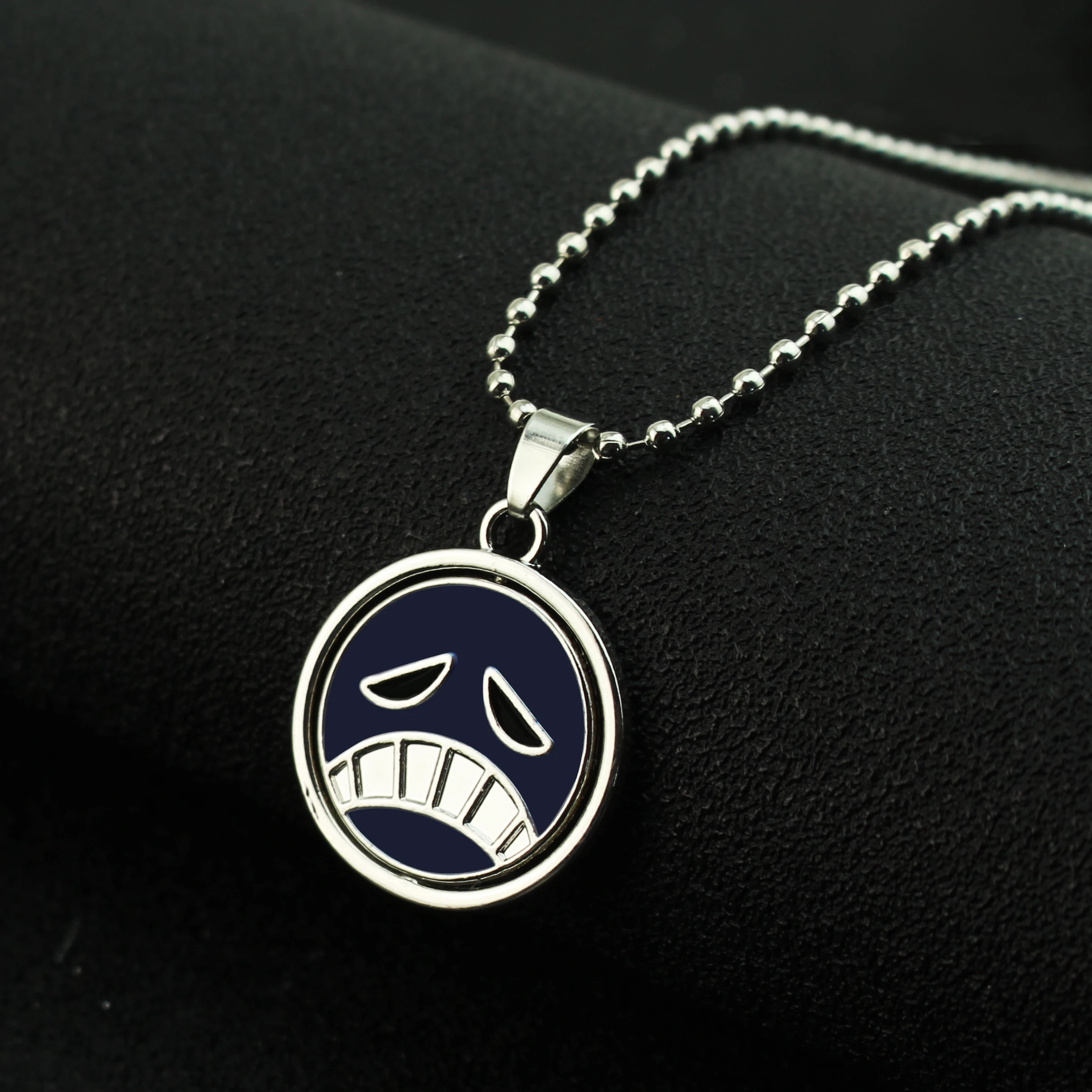 Ace Necklace for Women Men Anime Metal Necklaces Jewelry Rotating Pendant Chains Choker Collares Charm Gift view 2