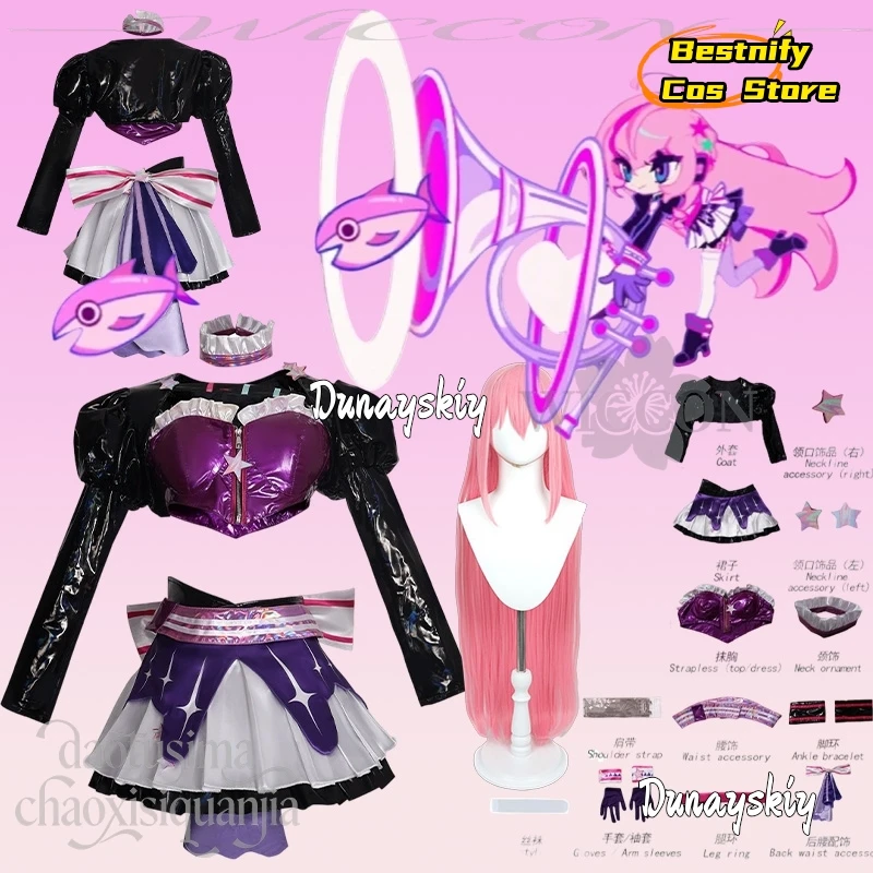 Luka Cosplay Anime Project Sekai Crossover Dashh Costume Jirai Kei Girls Fashion Idol Y2K Stage Uniform Mini Dress Bestnify Cos@