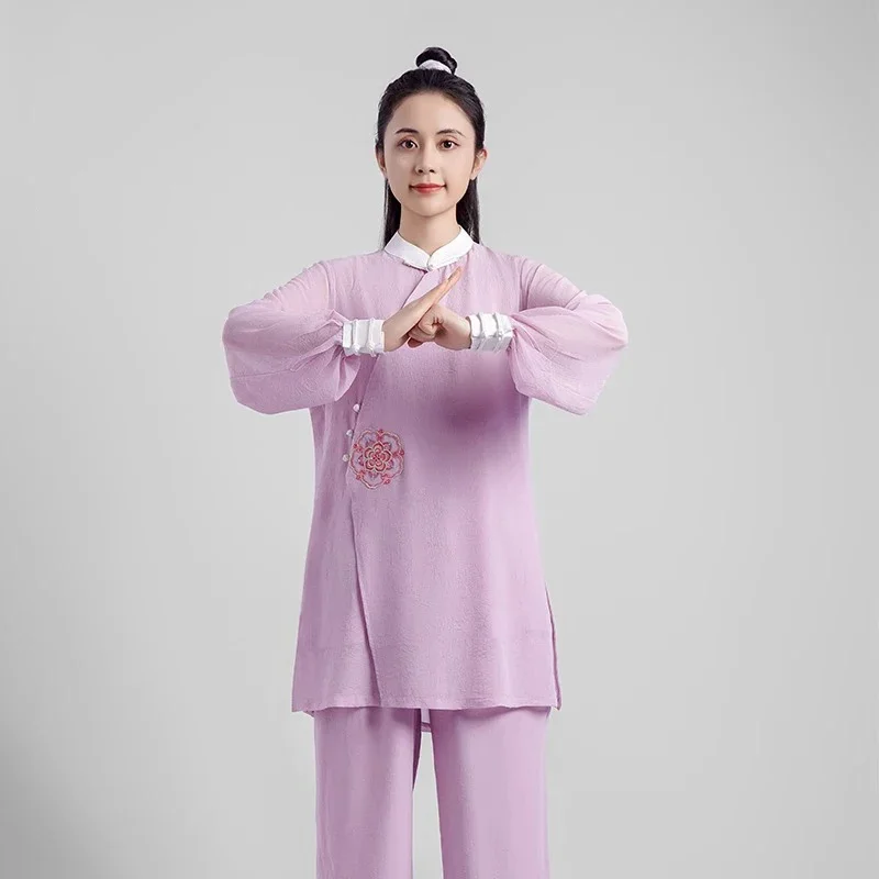 Women's Elegant Martial Arts Clothes Tai Chi Uniform Kung Fu Performance and Competition Costume Traditional Chinese Style