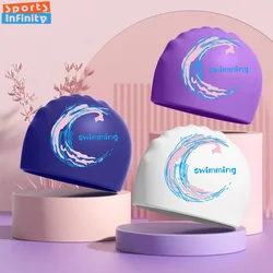 New Fashion Printed Swim Caps for Women Silicone Waterproof Swimming Caps Large Long Hair Swimming Cap Swimming Pool Accessories