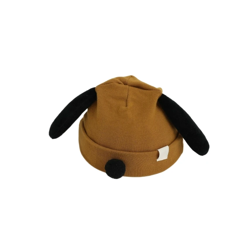 

Cartoon Newborns Hat Soft and Warm Baby Fetal Caps Solid Bonnet Hats D5QA
