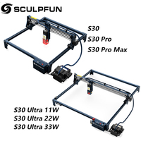 SCULPFUN S30 Series Laser Engraver with Automatic Air-assist System 5W Engraving Machine with Replaceable Lens Eye Protection