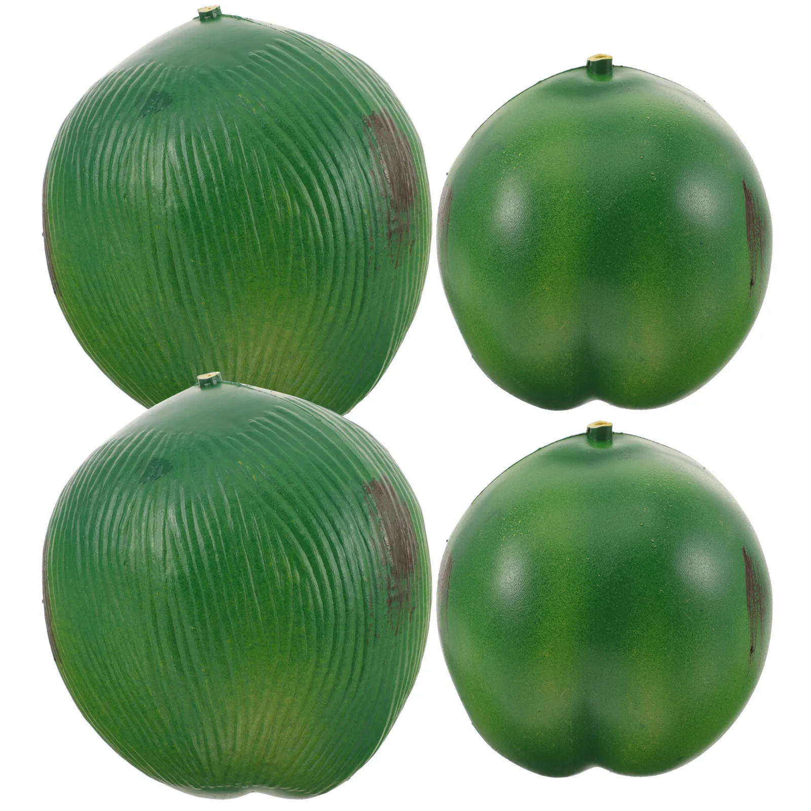 

4Pcs Artificial Coconuts Fake Coconut Ornaments Farmhouse Decoration Tropical Party Supplies Photography Props Photo Decor