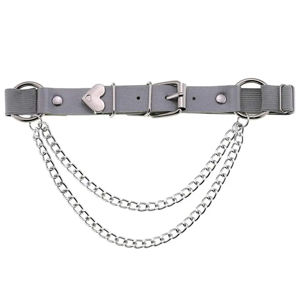 

Sexy Hip hop Thigh Ring Leg Garter Belt Leg Harness Punk Fashion Accessories Women Suspenders PU Leather Heart Garter Belt