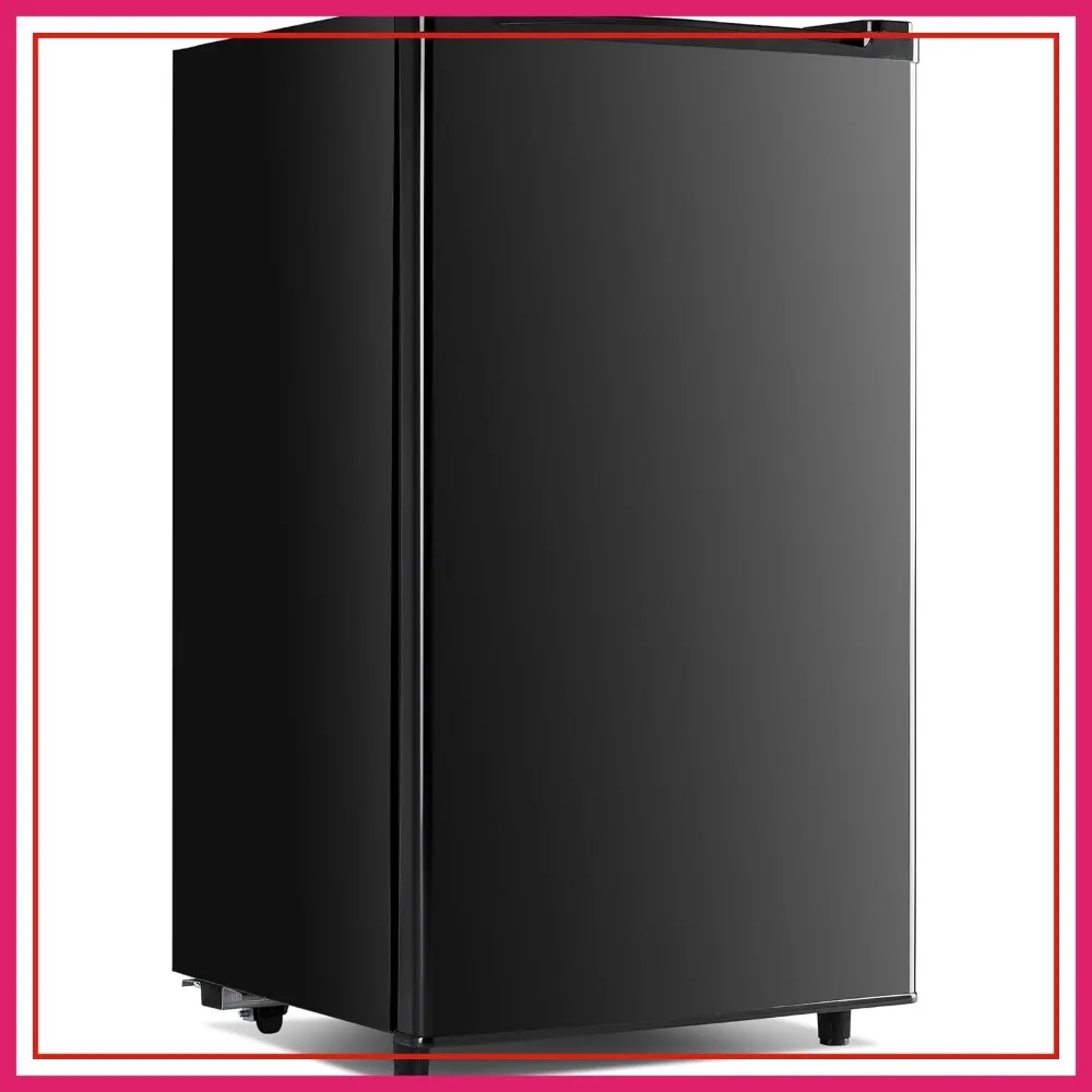 

Mini Fridge with Freezer 3.2 Cu.Ft Compact Refrigerator for Office Dorm Single Door Adjustable Thermostat Energy Saving Black