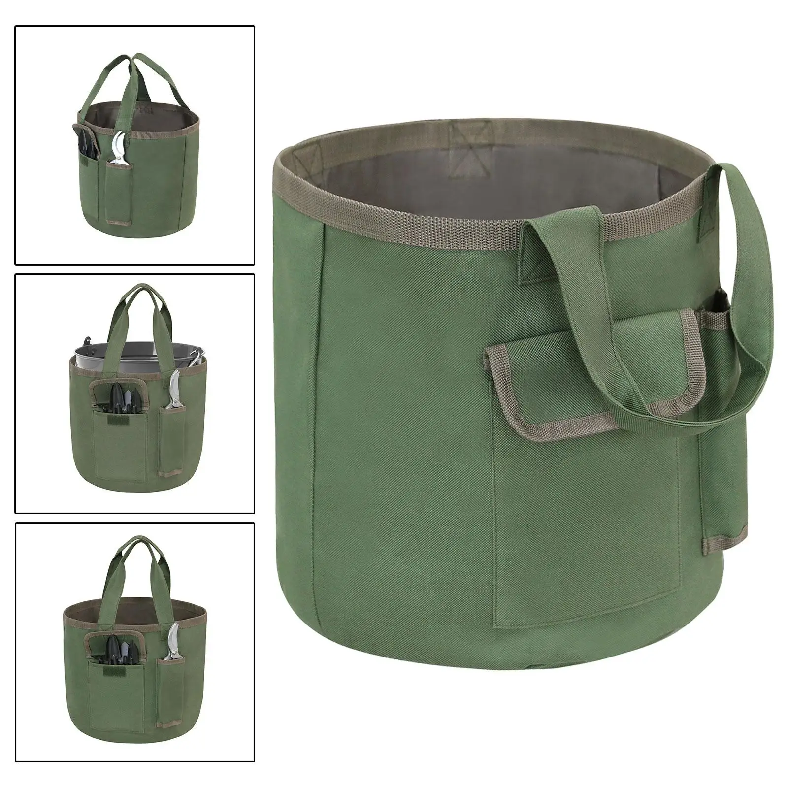 

Gardening Bucket Portable Traveling Multifunctional Carrying Storage Tote Multipockets Bucket Tool Organizer Garden Tool Tote BA