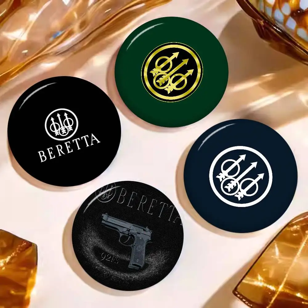 B-Beretta Sharp-Tactical Tinplate Soft Button Pin Brooch Metal Badge Custom Jewelry Accessories Hat Bag Lapel